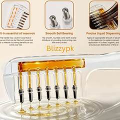 2-in-1 Hair Oil Applicator Comb with Roller Ball
