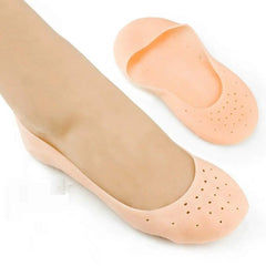 2 Pair (4PCS) Anti Crack Full Length Silicone Foot Protector Moisturizing Socks for Foot-Care and Heel Cracks