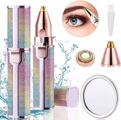 2 In 1 Rechargeable Flawless Eyebrow Hair Remover & Facial Hair Trimmer