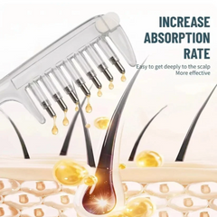 2-in-1 Hair Oil Applicator Comb with Roller Ball