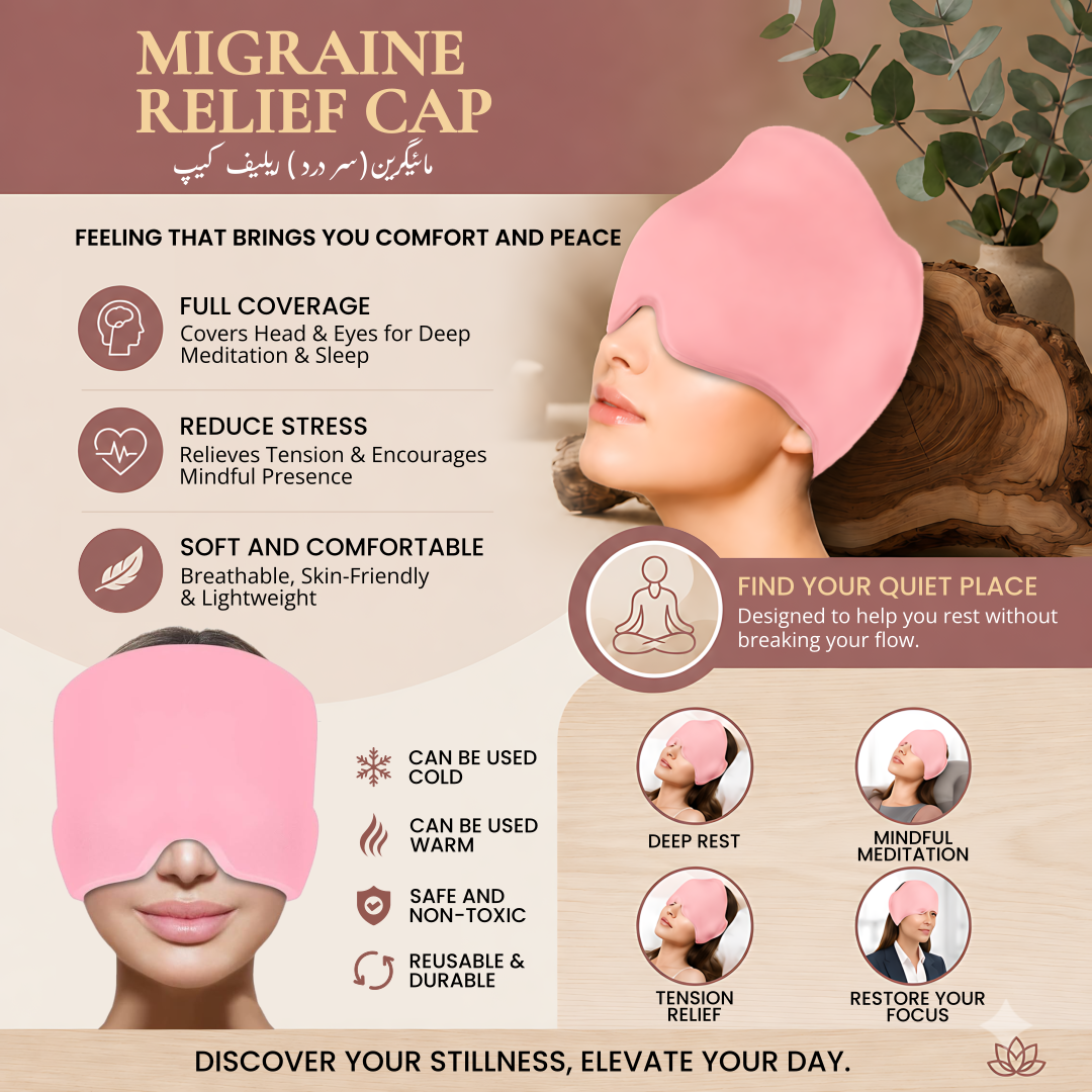 Migraine Pain Relief Cap – Hot & Cold Therapy